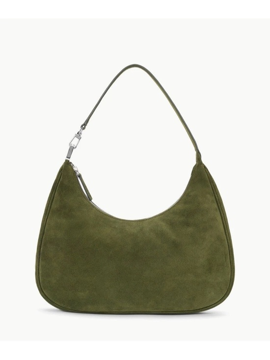STAUD Handbags - Staud Sylvie Olive Suede Shoulder Bag